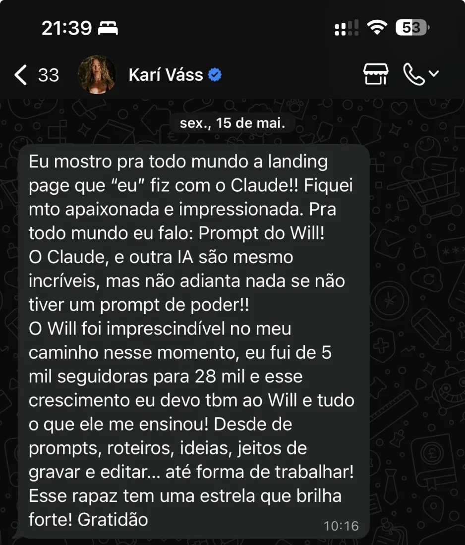 Conversa de feedback — Kari