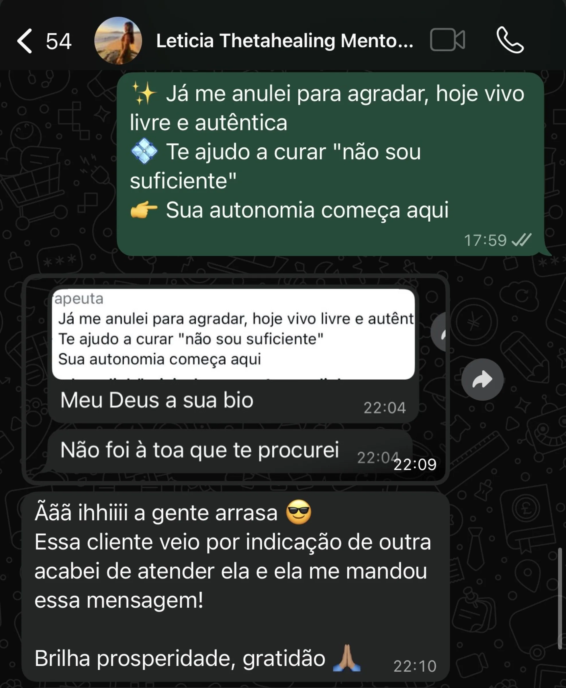 Conversa de feedback — Letícia